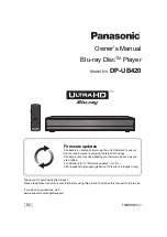 Panasonic DP-UB420 Owner'S Manual предпросмотр