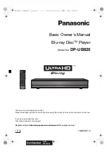 Preview for 1 page of Panasonic DP-UB820-K Basic Owner'S Manual