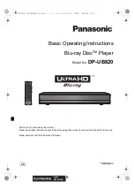 Panasonic DP-UB820 Basic Operating Instructions Manual preview
