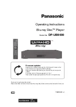 Preview for 1 page of Panasonic DP-UB9000EGK Operating Instructions Manual