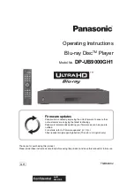 Preview for 1 page of Panasonic DP-UB9000GH1 Operating Instructions Manual