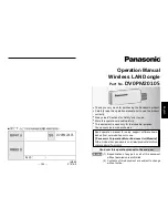 Panasonic DV0PM20105 Operation Manual preview