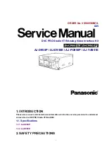 Panasonic DVC PRO Studio AJ-D950E Service Manual preview