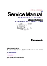 Panasonic DVC PRO Studio AJ-D950P Service Manual preview