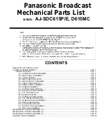 Panasonic DVCPRO AJ-D615MC Parts List preview