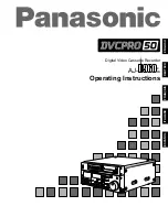 Panasonic DVCPRO50 AJ-D960EG Operating Instructions Manual preview