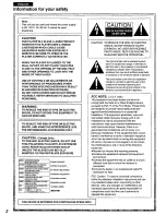 Предварительный просмотр 2 страницы Panasonic DVD-A100CA Operating Instructions Manual