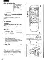 Предварительный просмотр 22 страницы Panasonic DVD-A100CA Operating Instructions Manual