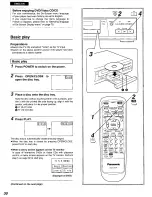 Preview for 30 page of Panasonic DVD-A105 Operating Instructions Manual