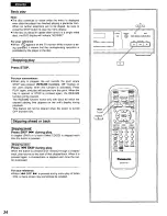 Preview for 34 page of Panasonic DVD-A105 Operating Instructions Manual