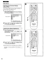 Preview for 72 page of Panasonic DVD-A105 Operating Instructions Manual