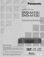 Preview for 1 page of Panasonic DVD-A112 Operating Instructions Manual