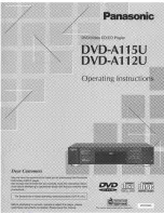 Panasonic DVD-A115U Operating Instructions Manual preview