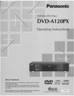 Panasonic DVD-A120 Operating Instructions Manual preview