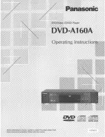 Panasonic DVD-A160 Operating Instructions Manual предпросмотр