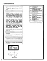 Preview for 2 page of Panasonic DVD-A160 Operating Instructions Manual