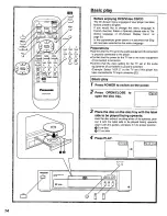 Preview for 14 page of Panasonic DVD-A160 Operating Instructions Manual