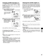 Preview for 27 page of Panasonic DVD-A160 Operating Instructions Manual