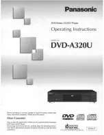 Panasonic DVD-A320 Operating Instructions Manual preview