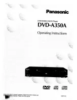 Panasonic DVD-A350A Operating Instructions Manual preview