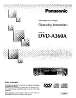 Panasonic DVD-A360A Operating Instructions Manual preview