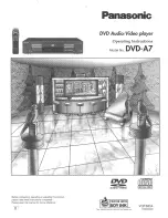 Предварительный просмотр 1 страницы Panasonic DVD-A7 Operating Instructions Manual