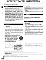 Preview for 4 page of Panasonic DVD-CP47 Operating Instructions Manual