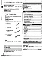 Preview for 2 page of Panasonic DVD-CP67K Operating Operating Instructions Manual