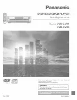 Preview for 1 page of Panasonic DVD-CV36 Operating Instructions Manual