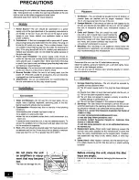 Предварительный просмотр 4 страницы Panasonic DVD-CV36 Operating Instructions Manual