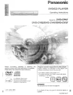 Panasonic DVD-CV37 Operating Instructions Manual preview