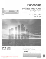 Panasonic DVD-CV51 Operating Instructions Manual preview