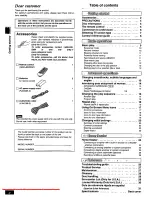 Preview for 2 page of Panasonic DVD-CV51 Operating Instructions Manual