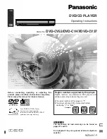 Panasonic DVD-CV52 Operating Instructions Manual preview