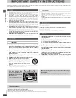 Preview for 4 page of Panasonic DVD-CV52 Operating Instructions Manual