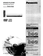 Preview for 1 page of Panasonic DVD-CV52 Operating Manual