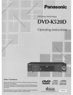 Preview for 1 page of Panasonic DVD-K520 Operating Instructions Manual