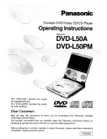 Panasonic DVD-L50A Operating Instructions Manual preview