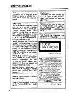 Preview for 4 page of Panasonic DVD-L50A Operating Instructions Manual