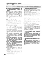 Preview for 12 page of Panasonic DVD-L50A Operating Instructions Manual