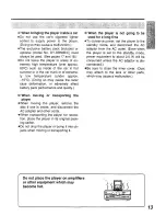 Preview for 13 page of Panasonic DVD-L50A Operating Instructions Manual