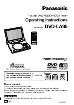 Preview for 1 page of Panasonic DVD-LA95EE Operating Instructions Manual