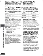 Preview for 32 page of Panasonic DVD LS82 - DVD Player - 8.5 Operating Instructions Manual