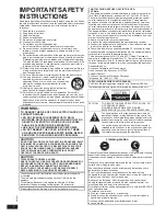 Preview for 2 page of Panasonic DVD-LS86 Operating Instructions Manual