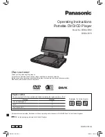 Preview for 1 page of Panasonic DVD-LS92 Operating Instructions Manual