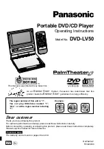 Panasonic DVD-LV50 - Portable DVD Player Operating Instructions Manual preview