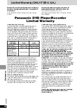 Предварительный просмотр 48 страницы Panasonic DVD-LX9 - Portable DVD Player Operating Instructions Manual