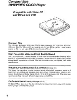 Preview for 4 page of Panasonic DVD-P10 Operating Instructions Manual