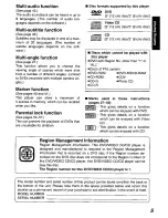 Preview for 5 page of Panasonic DVD-P10 Operating Instructions Manual