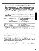 Preview for 21 page of Panasonic DVD-P10 Operating Instructions Manual